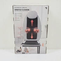 Large View Sharper Image Shiatsu Seat Topper 4 Node Massage with Heat and Vibration