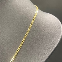 Unisex 18ct Yellow Gold Tight Curb Link Necklace