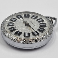 Ladies Lucerne Swiss Made Pocket Watch Silver Tone Vintage Ornate Design