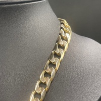 Mens 9ct Yellow Gold Chunky Curb Link Necklace