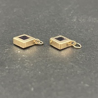 Ladies 9ct Yellow Gold Purple Gemstone Set of Pendants