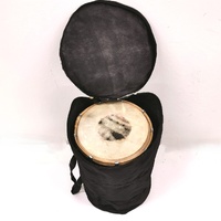 Large View Dholak Honey Colour Bolt Clasp Drum with Carry Bag Portable Hand Drum