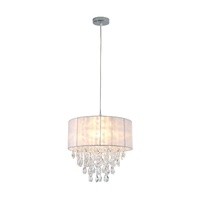 Lexi Lighting Delia White Chandelier LL002CH072W Crystal Pendant Light