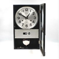 Seiko 30 Day Winding Wall Clock Striking Day Date Calendar Vintage
