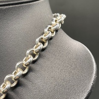 Ladies 925 Sterling Silver Belcher Link Necklace