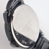 Large View Chisel Black Tone with Multifunction Dial Bracelet Men's Watch 5829276