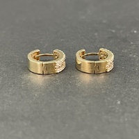Ladies 9ct Yellow Gold Huggie Earrings