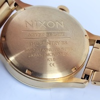 Nixon The Sentry SS Chrono All Gold Never Be Late Mens Stainless Steel