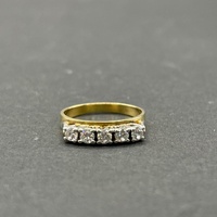 Ladies 18ct Yellow Gold Natural Diamond Band Ring