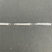 Ladies 18ct White Gold Fancy Bar Link Bracelet