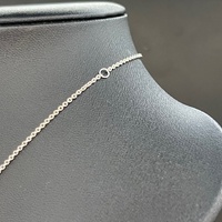 Ladies 925 Sterling Silver Belcher Link Chain & Round Pendant Necklace