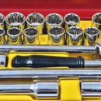 Sidchrome Proto 40Pc 1/2 Inch Drive Metric and A/F Socket Set 10-32mm