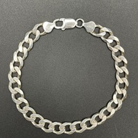 Mens 925 Sterling Silver Curb Link Bracelet