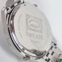Marc Ecko E17522G1 Two Timer Dual Time Silver Stainless Steel Watch