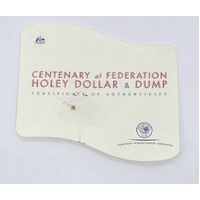 Perth Mint 1901-2001 Centenary Holey Dollar and Dump Set 20243 COA Silver Rare