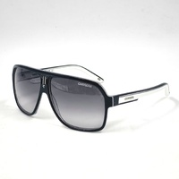 Carrera 27 XSZ/9O Navigator Sunglasses Black White Grey 62mm Grey Lens