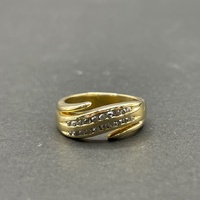 Ladies 18ct Yellow Gold Natural Diamond Ring
