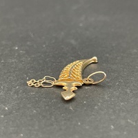 Unisex 9ct Yellow Gold Sword Pendant