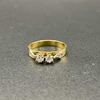 Ladies 18ct Yellow Gold Natural Diamond Ring