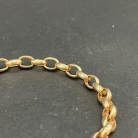 Ladies 9ct Yellow Gold Oval Belcher Link Bracelet
