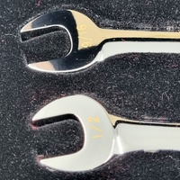 Snap-On Collector Wrench Set 5pc 24K Gold Engraved Nickel Chrome Boxed