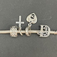 Ladies 925 Sterling Silver Pandora Snake Link Charm Bracelet