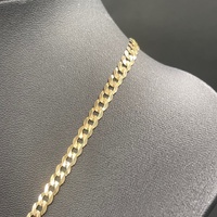 Mens 9ct Yellow Gold Curb Link Necklace