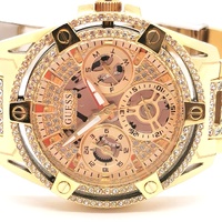 Guess GW0464L2 Ladies Gold Queen Crystal Multifunction Watch 40mm