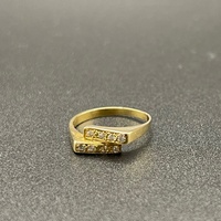 Unisex 18ct Yellow Gold Cubic Zirconia Ring