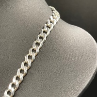 Mens 925 Sterling Silver Curb Link Necklace