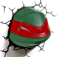 Nickelodeon TMNT Raphael 3D Deco Wall Mount Kids Safety Light
