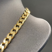 Mens 10ct Yellow Gold Curb Link Necklace