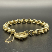 Ladies 9ct Yellow Gold Belcher Link Bracelet