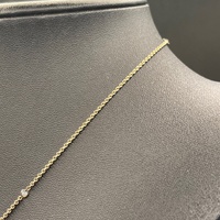 Ladies 9ct Rose Gold Belcher Link Necklace & Natural Diamond Flower Pendant