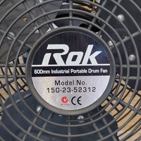 ROK 150-23-52312 600mm 24 Inch Industrial Drum Fan 265W 3 Speed Portable