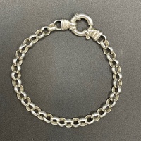 Ladies 925 Sterling Silver Belcher Link Bracelet