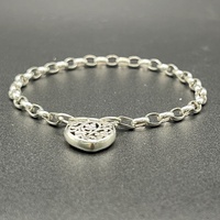 Ladies 925 Sterling Silver Belcher Link Bracelet
