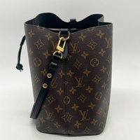 Louis Vuitton NeoNoe M44020 Monogram Bucket Bag Brown Black Crossbody
