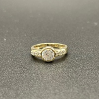 Ladies 9ct Yellow Gold Cubic Zirconia Ring