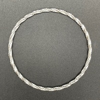 Ladies 925 Sterling Silver Twisted Round Bangle