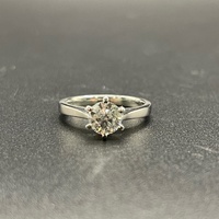This Ladies 14ct White Gold Natural Diamond Engagement Ring