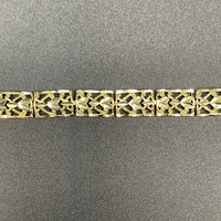 Ladies 10ct Yellow Gold Fancy Filigree Link Bracelet