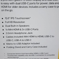 Aiwa 15.6 Inch Touchscreen Portable Monitor AWPD152KPT with Bonus Carry Case