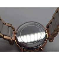 Michael Kors Womens Parker Chrono Two Tone Stainless Steel Glitz Watch MK5774