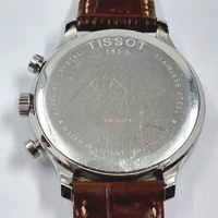 Tissot T063617A Tradition Chrono 42mm Steel Quartz Mens Brown Strap