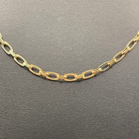 Unisex 14ct Yellow Gold Fancy Link Necklace