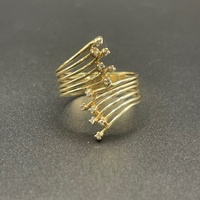 Ladies 9ct Yellow Gold Fancy Natural Diamond Ring