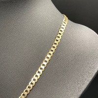 Unisex 9ct Yellow Gold Curb Link Necklace