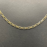 Unisex 9ct Yellow Gold Figaro Link Necklace