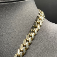 Mens 14ct Yellow Gold Miami Cuban Link Necklace